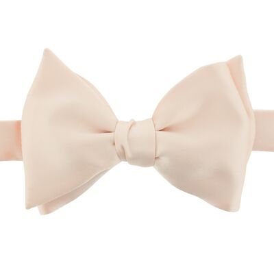 Pink nude silk bow tie
