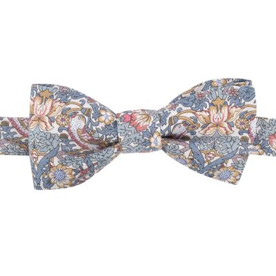 Liberty Strawberry Thief blue gray bow tie