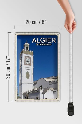 Plaque en tôle Voyage 20x30cm Alger Algérie Mosquée El Jdid 4