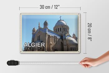 Plaque en tôle voyage 30x20cm Alger Algérie Basilique Notre-Dame 4