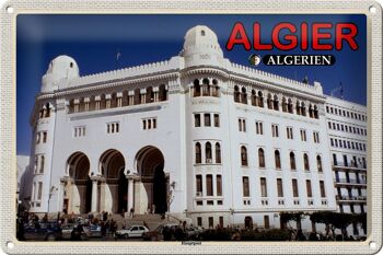 Plaque en tôle voyage 30x20cm Poste principale d'Alger Algérie 1