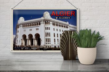 Plaque en tôle voyage 30x20cm Poste principale d'Alger Algérie 3