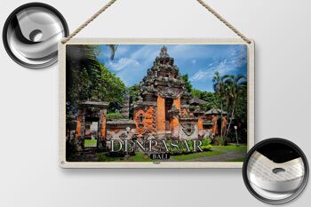 Plaque en tôle voyage 30x20cm Temple Bali DENPASAR 2