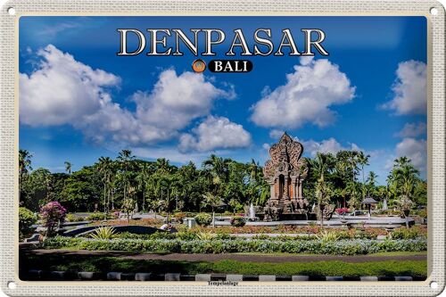 Blechschild Reise 30x20cm DENPASAR Bali Tempelanlage Wanddeko