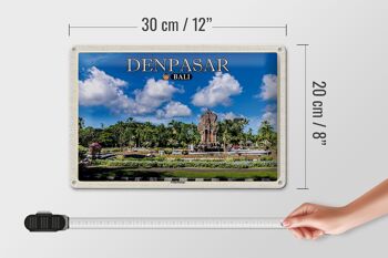 Panneau en étain voyage 30x20cm, décoration murale du complexe du temple de Bali DENPASAR 4