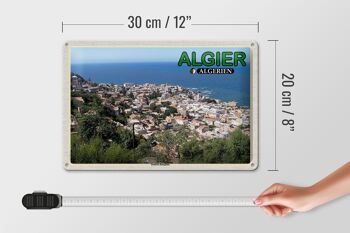 Plaque en tôle voyage 30x20cm Alger Algérie quartier Bologhine 4