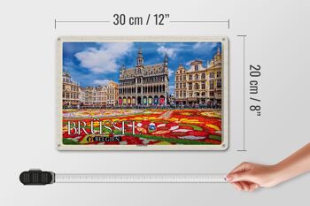 Plaque en tôle Voyage 30x20cm Bruxelles Belgique Grand Place 4