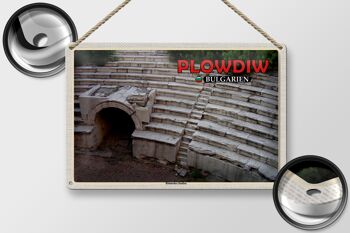 Panneau en étain voyage 30x20cm, stade romain de Plovdiv, bulgarie 2