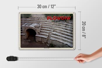 Panneau en étain voyage 30x20cm, stade romain de Plovdiv, bulgarie 4