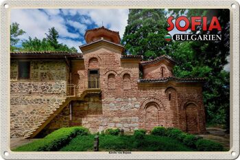 Panneau de voyage en étain, 30x20cm, Sofia, Bulgarie, église de Bojana 1