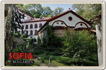 Panneau de voyage en étain, 30x20cm, monastère de Sofia, Bulgarie, Dragalevtsi 1