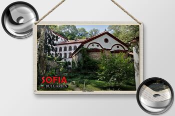Panneau de voyage en étain, 30x20cm, monastère de Sofia, Bulgarie, Dragalevtsi 2