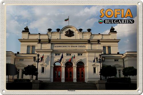 Blechschild Reise 30x20cm Sofia Bulgarien Parlament