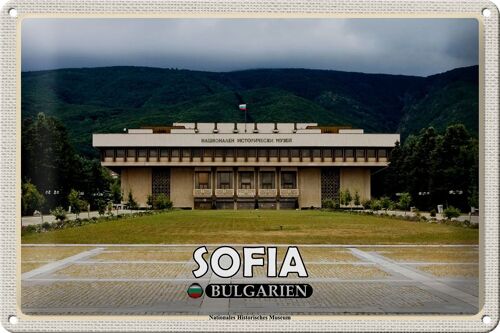 Blechschild Reise 30x20cm Sofia Bulgarien Historisches Museum