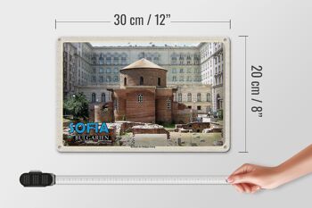 Plaque de voyage en étain, 30x20cm, Sofia, Bulgarie, Rotonde Saint George 4