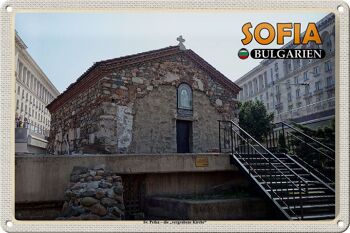 Panneau de voyage en étain, 30x20cm, Sofia, bulgarie, Sv Petka, église enterrée 1