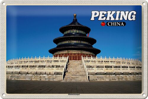 Blechschild Reise 30x20cm Peking China Himmelstempel