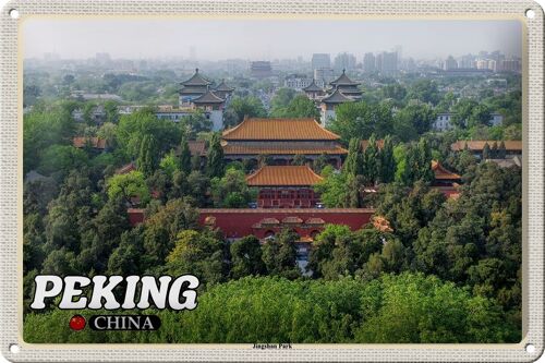 Blechschild Reise 30x20cm Peking China Jingshan Park