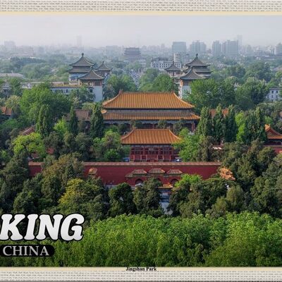 Cartel de chapa de viaje 30x20cm Beijing China Parque Jingshan