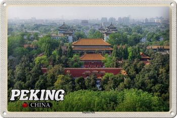 Panneau de voyage en étain, 30x20cm, pékin, chine, parc Jingshan 1