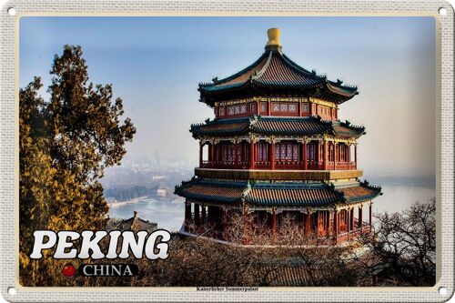 Blechschild Reise 30x20cm Peking China Kaiserlicher Sommerpalast