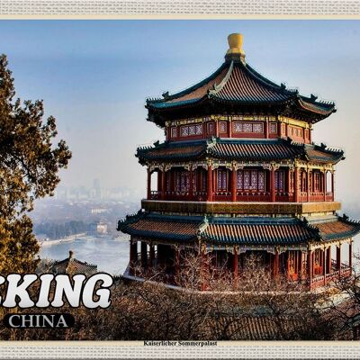 Cartel de chapa de viaje, 30x20cm, Palacio Imperial de Verano de Pekín, China