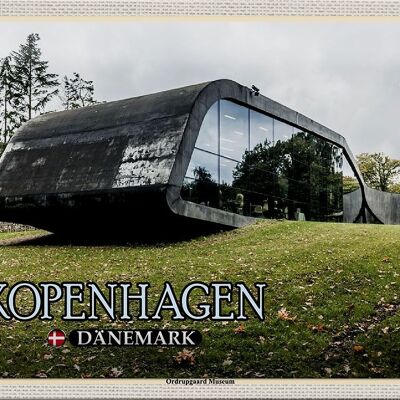 Cartel de chapa viaje 30x20cm Copenhague Dinamarca Ordrupgaard