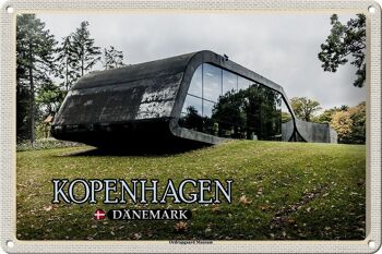 Plaque en tôle voyage 30x20cm Copenhague Danemark Ordrupgaard 1