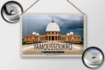 Plaque en tôle voyage 30x20cm Basilique de Yamoussoukro Côte d'Ivoire 2