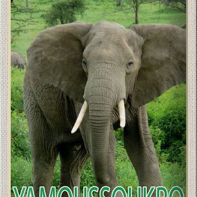 Cartel de chapa viaje 20x30cm Parque Nacional Yamoussoukro Costa de Marfil