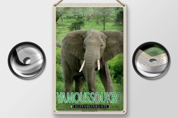 Plaque en tôle voyage 20x30cm Parc National de Yamoussoukro Côte d'Ivoire 2