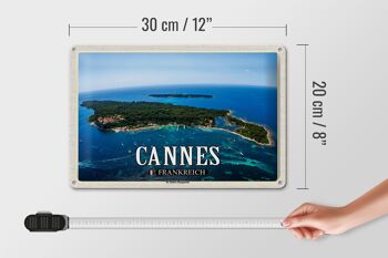 Plaque en tôle Voyage 30x20cm Cannes France Ile Sainte-Marguerite 4