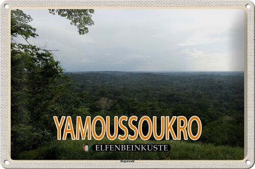 Blechschild Reise 30x20cm Yamoussoukro Elfenbeinküste Regenwald