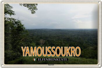 Plaque en tôle voyage 30x20cm Yamoussoukro Forêt tropicale de Côte d'Ivoire 1