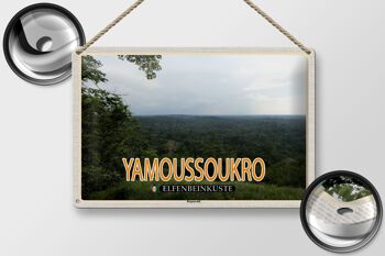 Plaque en tôle voyage 30x20cm Yamoussoukro Forêt tropicale de Côte d'Ivoire 2