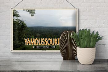 Plaque en tôle voyage 30x20cm Yamoussoukro Forêt tropicale de Côte d'Ivoire 3