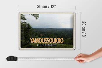 Plaque en tôle voyage 30x20cm Yamoussoukro Forêt tropicale de Côte d'Ivoire 4