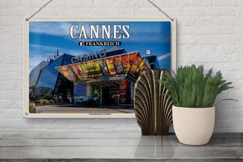 Plaque métal Voyage 30x20cm Cannes France Casino Barrière 3