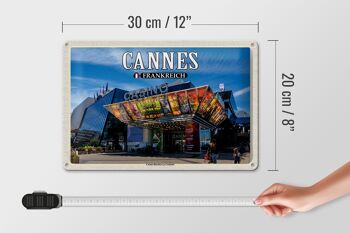 Plaque métal Voyage 30x20cm Cannes France Casino Barrière 4