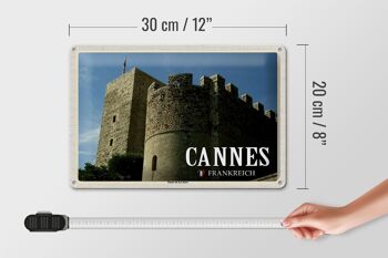 Plaque en tôle Voyage 30x20cm Cannes France Musée Castre 4