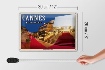 Plaque en tôle Voyage 30x20cm Cannes France Palais Festivals Congrès 4