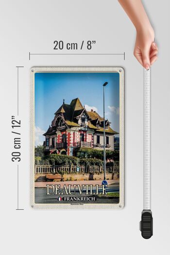 Signe en étain voyage 20x30cm, maison historique de Deauville France 4