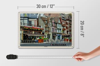 Plaque en tôle voyage 30x20cm Deauville France Downtown Pizzeria 4
