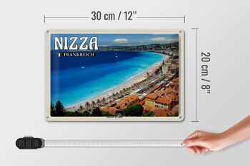 Plaque en tôle Voyage 30x20cm Nice France Promenade des Anglais 4