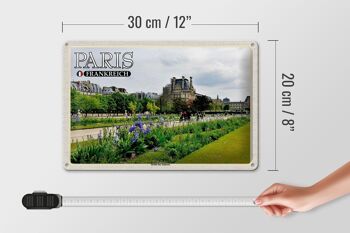 Plaque en tôle voyage 30x20cm Paris France Parc Jardin des Tuileries 4