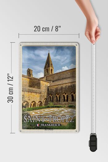 Plaque tôle voyage 20x30cm Saint-Tropez France Abbaye du Thoronet 4