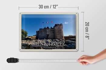 Plaque métal Voyage 30x20cm Saint-Tropez France Citadelle 4