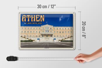 Signe en étain voyage 30x20cm, Athènes, Grèce, place Syntagma 4