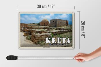 Signe en étain voyage 30x20cm, Crète, Grèce, Fortezza de Réthymnon 4
