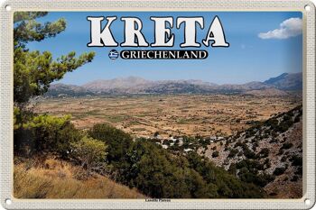 Plaque de voyage en étain, 30x20cm, Crète, grèce, Plateau de Lassithi 1